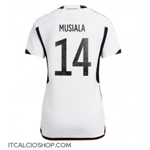 Germania Jamal Musiala #14 Prima Maglia Femmina Mondiali 2022 Manica Corta